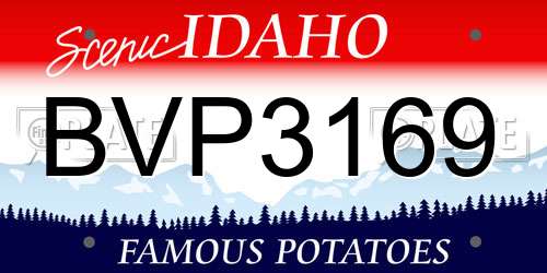 BVP3169 Idaho License Plate