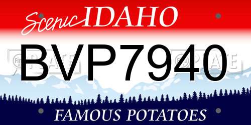 BVP7940 Idaho License Plate