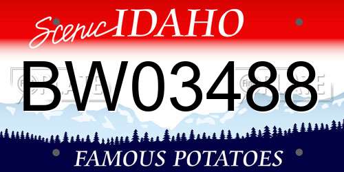 BW03488 Idaho License Plate