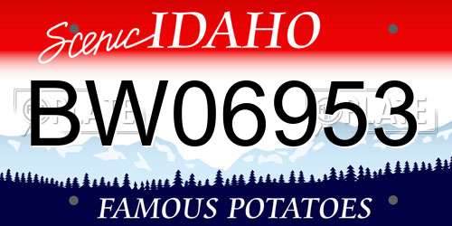 BW06953 Idaho License Plate