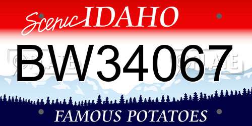 BW34067 Idaho License Plate