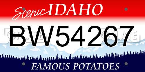 BW54267 Idaho License Plate