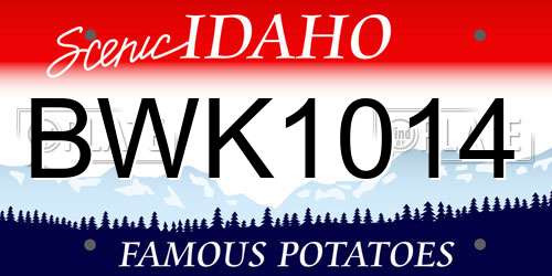 BWK1014 Idaho License Plate