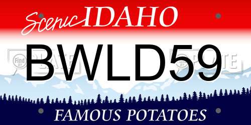 BWLD59 Idaho License Plate