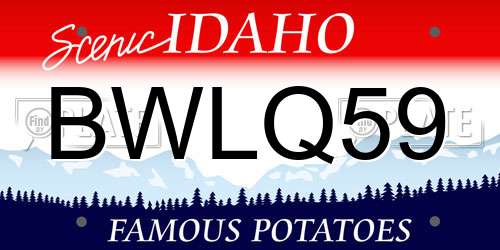 BWLQ59 Idaho License Plate