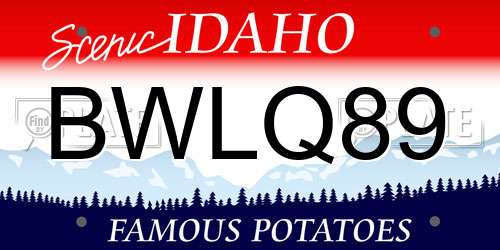 BWLQ89 Idaho License Plate