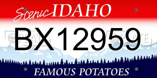 BX12959 Idaho License Plate