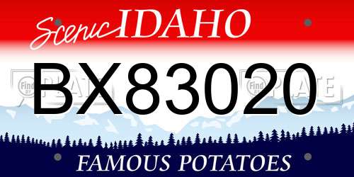 BX83020 Idaho License Plate
