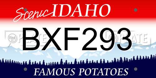 BXF293 Idaho License Plate