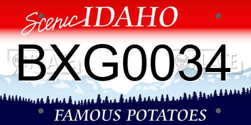 BXG0034 Idaho License Plate