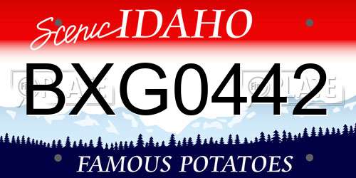 BXG0442 Idaho License Plate