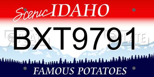 BXT9791 Idaho License Plate