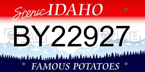 BY22927 Idaho License Plate