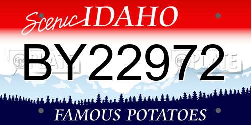 BY22972 Idaho License Plate