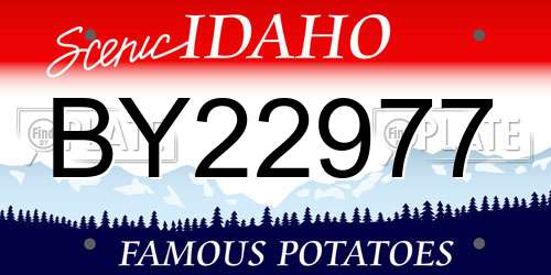BY22977 Idaho License Plate