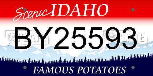 BY25593 Idaho License Plate