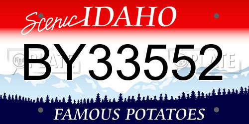 BY33552 Idaho License Plate