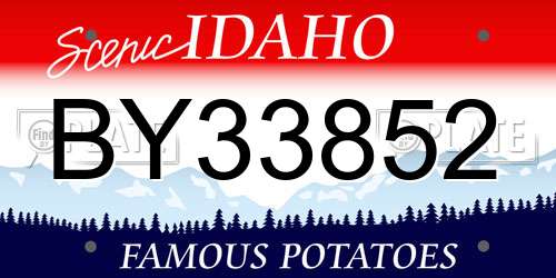 BY33852 Idaho License Plate