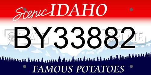 BY33882 Idaho License Plate