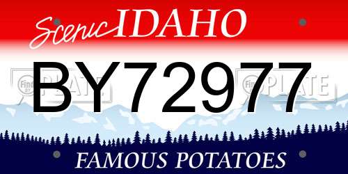BY72977 Idaho License Plate