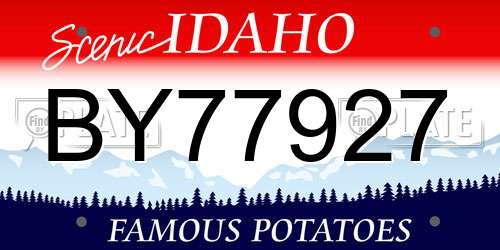 BY77927 Idaho License Plate