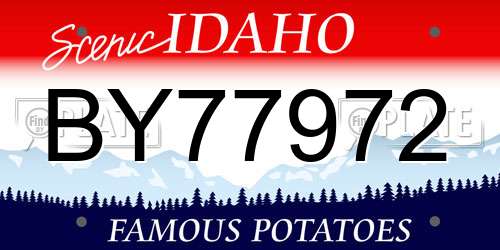 BY77972 Idaho License Plate