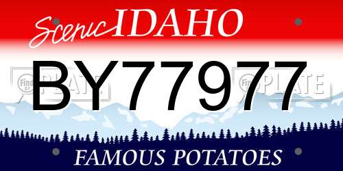 BY77977 Idaho License Plate