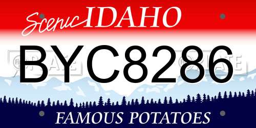 BYC8286 Idaho License Plate