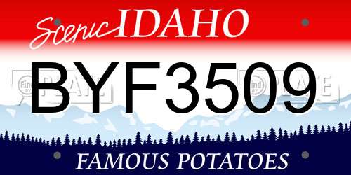 BYF3509 Idaho License Plate