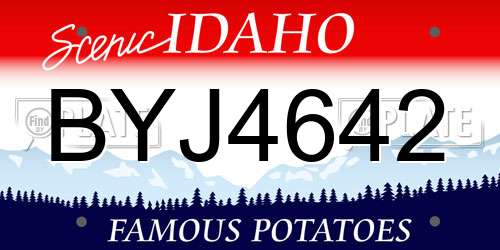 BYJ4642 Idaho License Plate