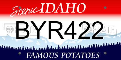 BYR422 Idaho License Plate
