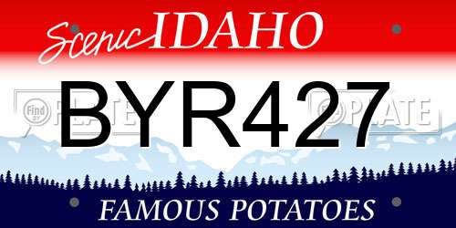 BYR427 Idaho License Plate