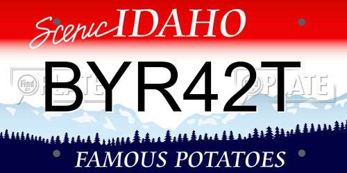 BYR42T Idaho License Plate