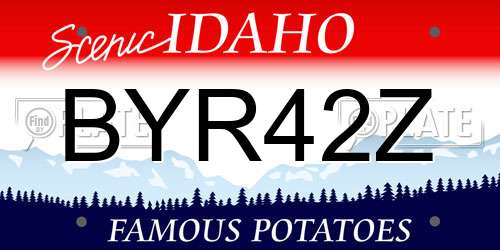 BYR42Z Idaho License Plate