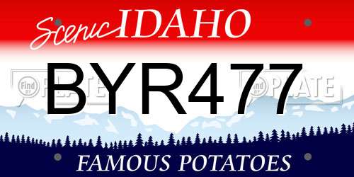 BYR477 Idaho License Plate