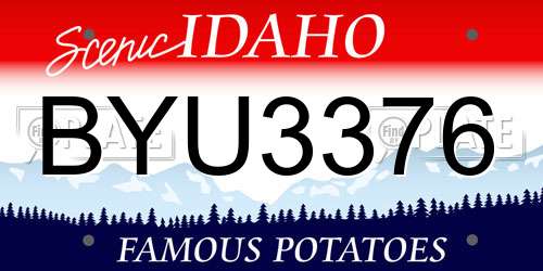BYU3376 Idaho License Plate