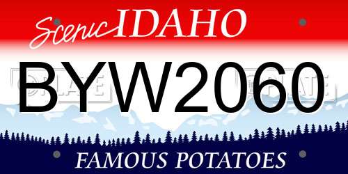 BYW2060 Idaho License Plate