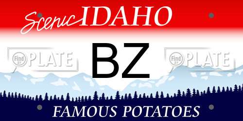 BZ Idaho License Plate