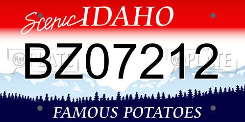 BZ07212 Idaho License Plate