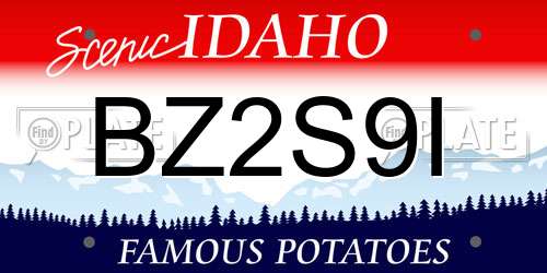 BZ2S9I Idaho License Plate