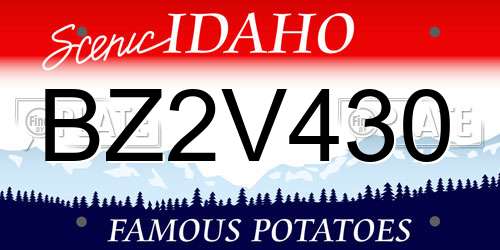 BZ2V430 Idaho License Plate
