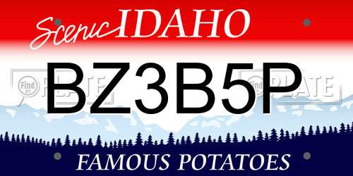BZ3B5P Idaho License Plate