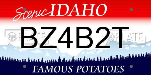 BZ4B2T Idaho License Plate