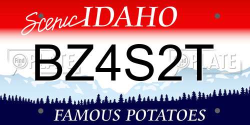 BZ4S2T Idaho License Plate