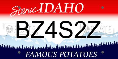 BZ4S2Z Idaho License Plate