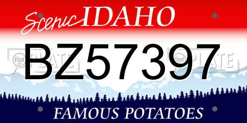 BZ57397 Idaho License Plate