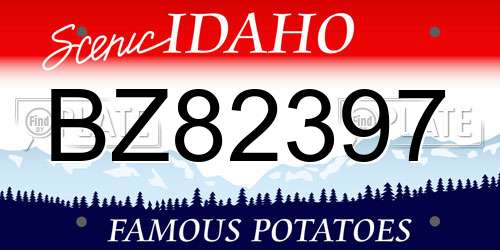 BZ82397 Idaho License Plate