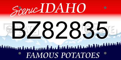 BZ82835 Idaho License Plate