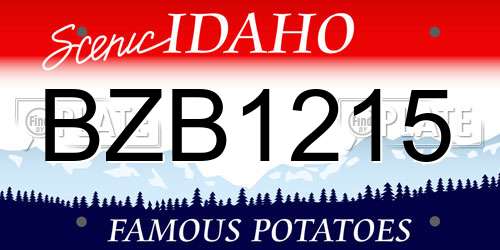 BZB1215 Idaho License Plate