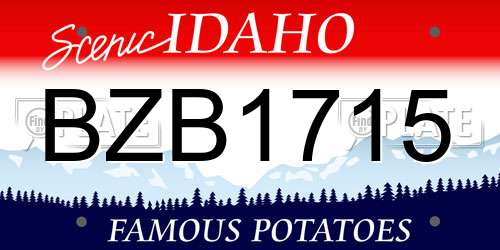 BZB1715 Idaho License Plate